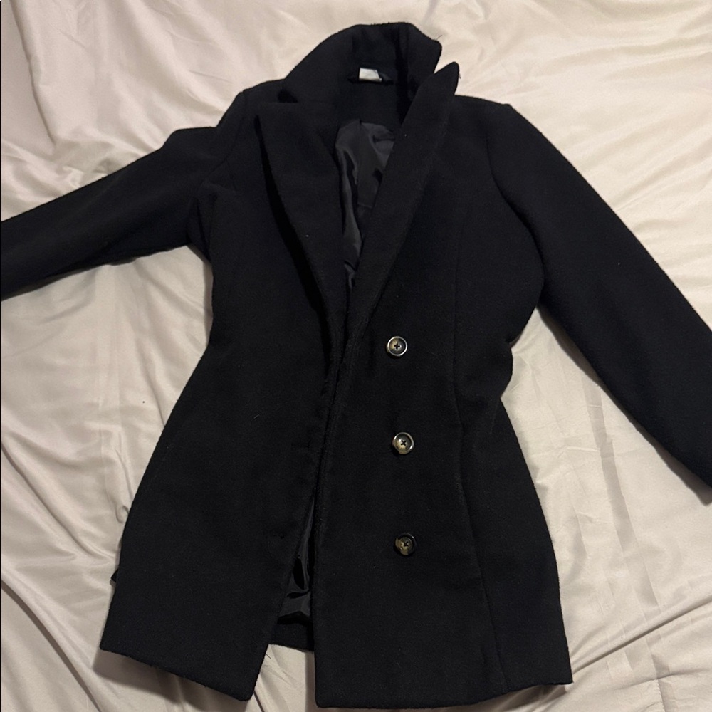 Classic Black Kids' Pea Coat